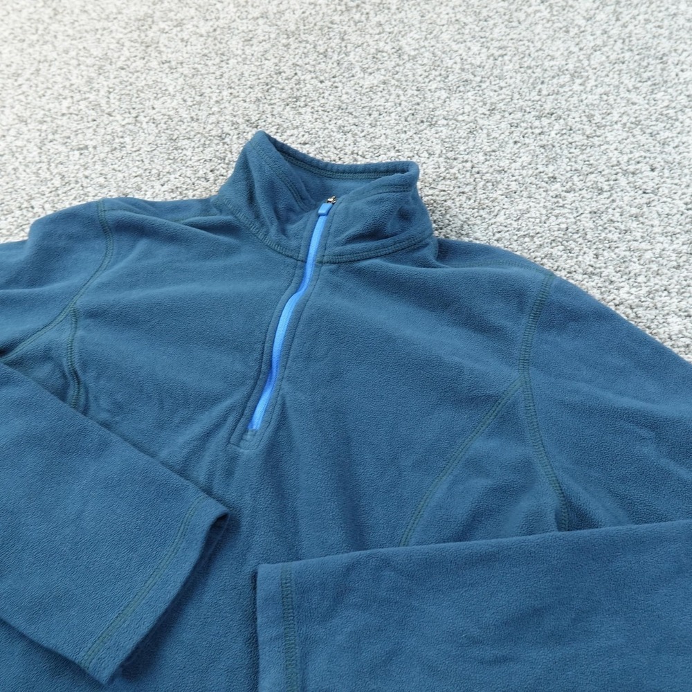 Eddie Bauer Pullover Womens S Blue Fleece 1/4 Zip Sweater Mock Neck Outdoor Hike